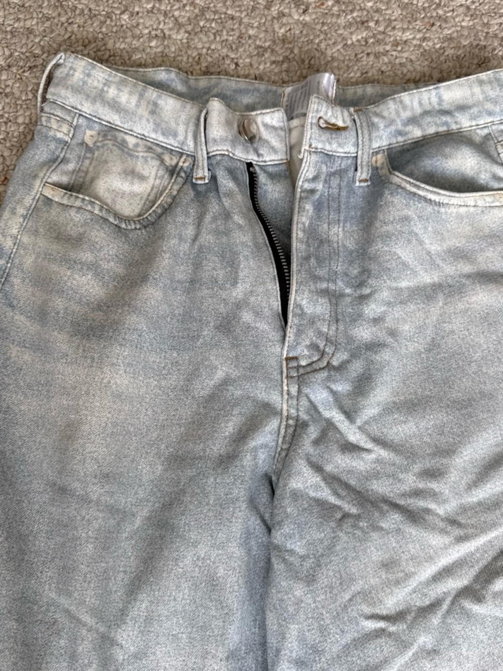 Light Wash High-Rise Denim Jeans